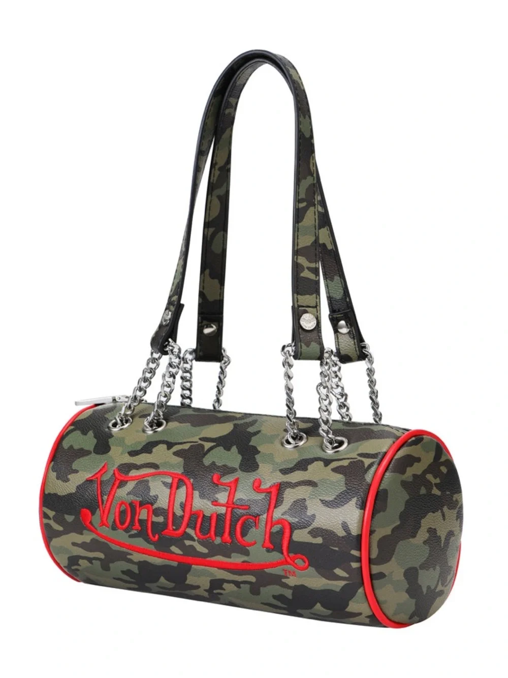 Von Dutch Camo Barrel Bag - Picture 2 of 9